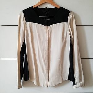 Rag & Bone 100% Silk Blouse color blocked